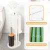 Set da toilette in piedi Yorbay in bambù, con porta rotolo Anteprima dell’immagine prodotto 3