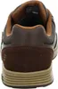 The back view of a brown Skechers sneaker. Voir les images du produit