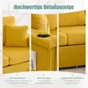 Modułowa sofa narożna w kolorze musztardowym, obita Podgląd zdjęcia produktu 10