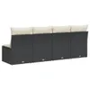 Gartensofa mit Kissen 4-Sitzer Schwarz Poly Rattan Produktbild-Vorschau 6