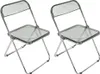Acryl-Klappstuhl 2er Set,ohne Armlehnen,Transparent Produktbild-Vorschau 1