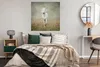 MuchoWow® Poster Pferd - Stoff - Blumen 100x100 cm - Produktbild-Vorschau 4