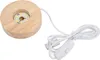 LED svetelná základňa USB rozhranie dubové drevo materiál Náhľad obrázku produktu 2