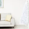 vidaXL Sztuczna pół choinka ze stojakiem biała 150 cm PVC Podgląd zdjęcia produktu 8