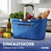Einkaufskorb faltbar blau Aluminium Polyester 600D Produktbild-Vorschau 3