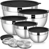 Terlulu Edelstahl Rührschüssel Set 5er - Luftdichter Produktbild-Vorschau 1