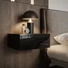 Závěsná noční skříňka BLANCO High Gloss PUSH OPEN Black/ Náhled obrázku produktu 1