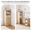 Ausziehbarer Schreibtisch mit Stauraumschrank, 2-in-1 Produktbild-Vorschau 3