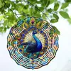 GKA Edelstahl Windspiel Ø 25 cm GK9 Pfau Gartendeko hängend Produktbild-Vorschau 3