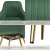 Chaise MARILYN en velours matelassé - vert foncé/or, Lot de Voir les images du produit 5