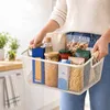 Relaxdays Drahtkorb mit Holzgriffen, eckig, Produktbild-Vorschau 6