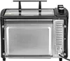 The back view of a black mini oven on a dark surface. Náhľad obrázku produktu