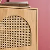 Set 2 comodini in legno con ante in cannage, Marrone Anteprima dell’immagine prodotto 6