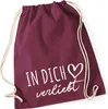 Huuraa Turnbeutel In dich verliebt 12 Liter Burgundy Produktbild-Vorschau 1