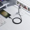 Cavo con LCD da USB C a USB C Hoco 3A 60W 1,2 m U146 nero Anteprima dell’immagine prodotto 4