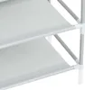 vidaXL Schuhregal mit 4 Böden Metall und Vliesstoff Silbern Produktbild-Vorschau 6