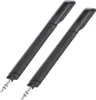 Two black headset microphones with silver connectors are shown against a white background. Voir les images du produit