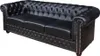 Chesterfield 3-Sitzer Sofa 205cm schwarz Kunstleder Produktbild-Vorschau 11