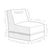 Sitting Point Sessel SCUBA Twist beige, 0.7x0.8 m, Produktbild-Vorschau 7