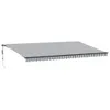 Möbel Markise Automatisch Anthrazit und Weiß 600x350 cm - Produktbild-Vorschau 2