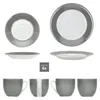 18tlg Kaffeeservice Variant Grau Porzellan 6 Personen Produktbild-Vorschau 4