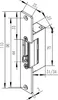 A technical drawing with dimensions of an electric door opener. Produktbild-Vorschau