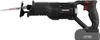 A black and gray cordless reciprocating saw with a blade attached, shown against a white background. Produktbild-Vorschau