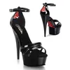 DELIGHT-662 Damen Sandale von Pleaser, Schwarz EU 38, US 8 Produktbild-Vorschau 1