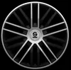 Krytky nábojov Sparco 14 palcov Bergamo čierna strieborná Náhľad obrázku produktu 9