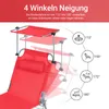 SoBuy 2-er Set Sonnenliege Auflage klappbare Gartenliege Produktbild-Vorschau 2