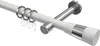 Interdeco Gardinenstange / Vorhangstange Weiß / Chrom, Typ Produktbild-Vorschau 1