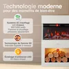 Cheminée électrique Kaminio Henri 48x75 cm 2000 watts blanc Voir les images du produit 3