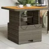 vidaXL Tavolo da giardino grigio 80x80x71 cm in poly rattan Anteprima dell’immagine prodotto 2