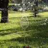 Gartenstecker LIBELLE - Wassersprinkler - Edelstahl - H: 75cm - D: 19cm - silber, grün Produktbild-Vorschau