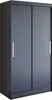 Easy4You K1 100 cm Schwarz Schiebetüren Kleiderschrank Produktbild-Vorschau 1