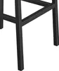 Close-up of the black metal legs of a bar stool. Podgląd zdjęcia produktu