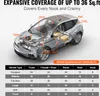A diagram of a car showing different areas for soundproofing material, with a table of material requirements per vehicle type. Anteprima dell’immagine prodotto
