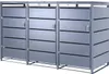 A three-unit outdoor trash bin enclosure. Anteprima dell’immagine prodotto