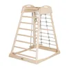 A wooden indoor play structure with climbing elements. Anteprima dell’immagine prodotto