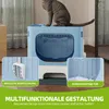Klappbare Katzenklo Katzentoilette mit Deckel, Streumatte & Produktbild-Vorschau 3