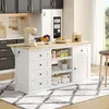 Wyspa kuchenna Merax 150x65x75cm, kredens z 5 szufladami i Podgląd zdjęcia produktu 7
