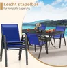 Outdoor patio furniture set with chairs and a table by a body of water. Náhľad obrázku produktu