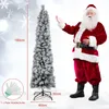 COSTWAY 180 cm Bleistift Weihnachtsbaum mit Schnee, Produktbild-Vorschau 3