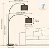 MULISOFT Stehlampe Bogenlampe Dimmbar (12W LED Glühbirne Produktbild-Vorschau 2