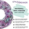 styleBREAKER Dámsky slučkový šál s farebným vzorom pierok, Náhľad obrázku produktu 12