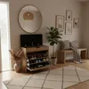 A modern entryway with a shoe cabinet, bench, and decor. Náhľad obrázku produktu