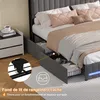 INONEFT Polsterbett 140x200cm mit USB, Bett mit Stauraum Produktbild-Vorschau 6