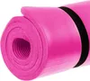 A rolled-up pink yoga mat with a black strap. Náhľad obrázku produktu