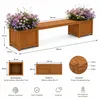 Mucola Banc de jardin avec bacs à fleurs Banc de jardin en Voir les images du produit 3