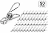 lot de 50 pinces à linge en acier inoxydable [5,3cm x 1cm] Voir les images du produit 1